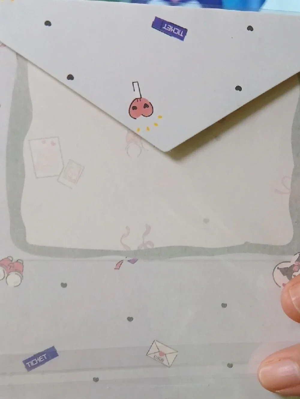 Sanrio Kuromi Pink & Black Character Envelope